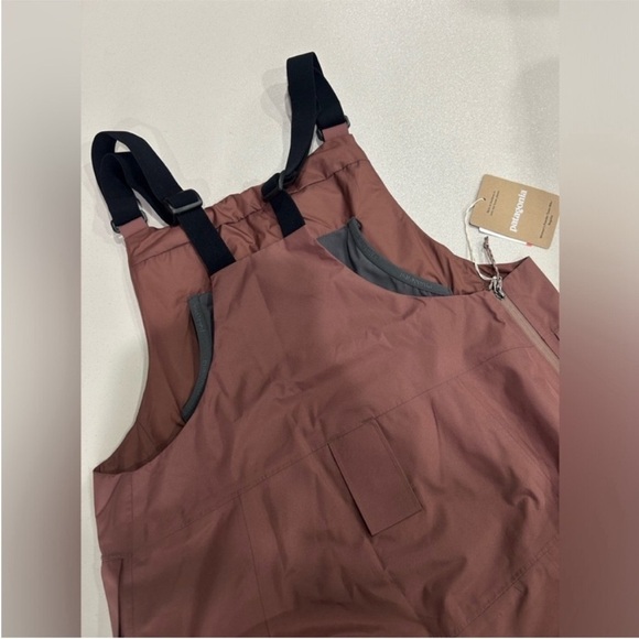 Patagonia Women's Medium Insulated Powder Town Ski Bibs Dark Pink NWT Snowboard - Picture 3 of 15